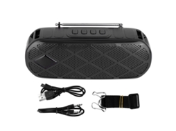 Caixa de Som Bluetooth CHABERLU Recarregável, Cartão, Aux, Estilo Retrô, Sem Fio