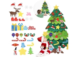 Enfeite De Natal De Feltro Com 32 Adesivos Mágicos. Loja Olysi