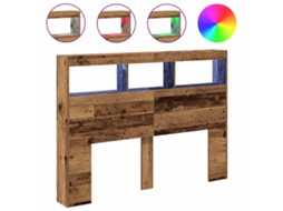 Headboard Cabinet, Headboard Cabinets Vidaxl Marrom Madeira Processada (140 X 17 X 102 Cm)