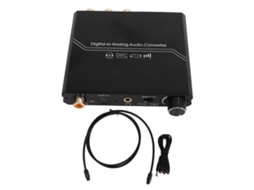 Conversor De Áudio Digital Para Analógico 192khz Com Ajuste De Volume Óptico Coaxial Para Rca 3.5mm
