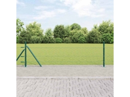 Vidaxl Cerca Hexagonal Com Base De Concreto 10 X 0,4 M Verde Malha