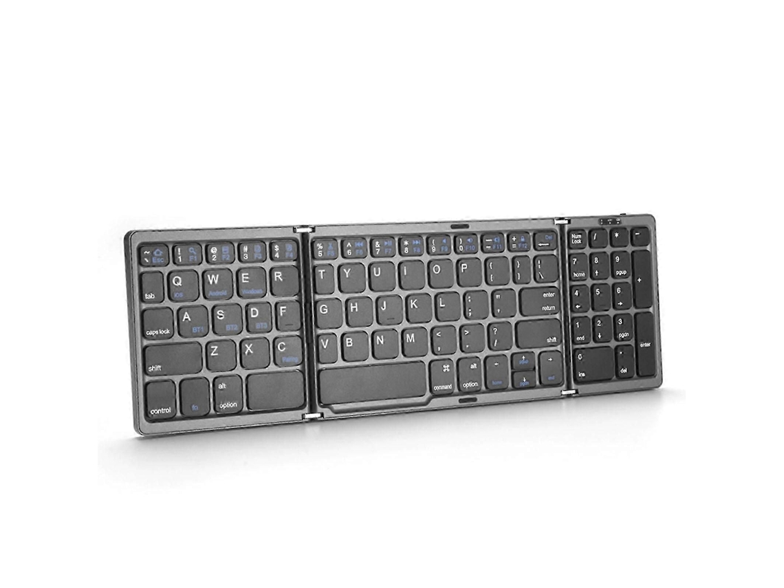 Teclado Dobrável Sem Fio Bluetooth com tamanho de bolso, em alumínio, para tablets e celulares TAISHENGDA