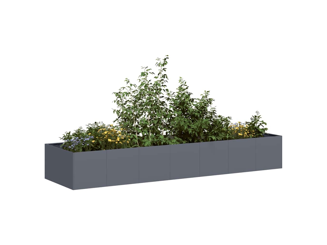 Vidaxl Vaso/floreira 280x80x40 Cm Aço Antracite