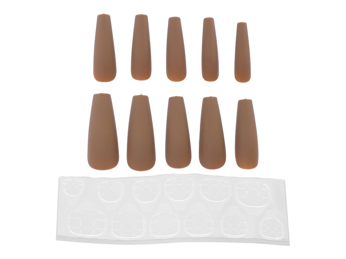 10pcs Unhas Falsas De Cofre Longas Prensáveis De Gesso Para Manicure Decoração Feminina N5355-04