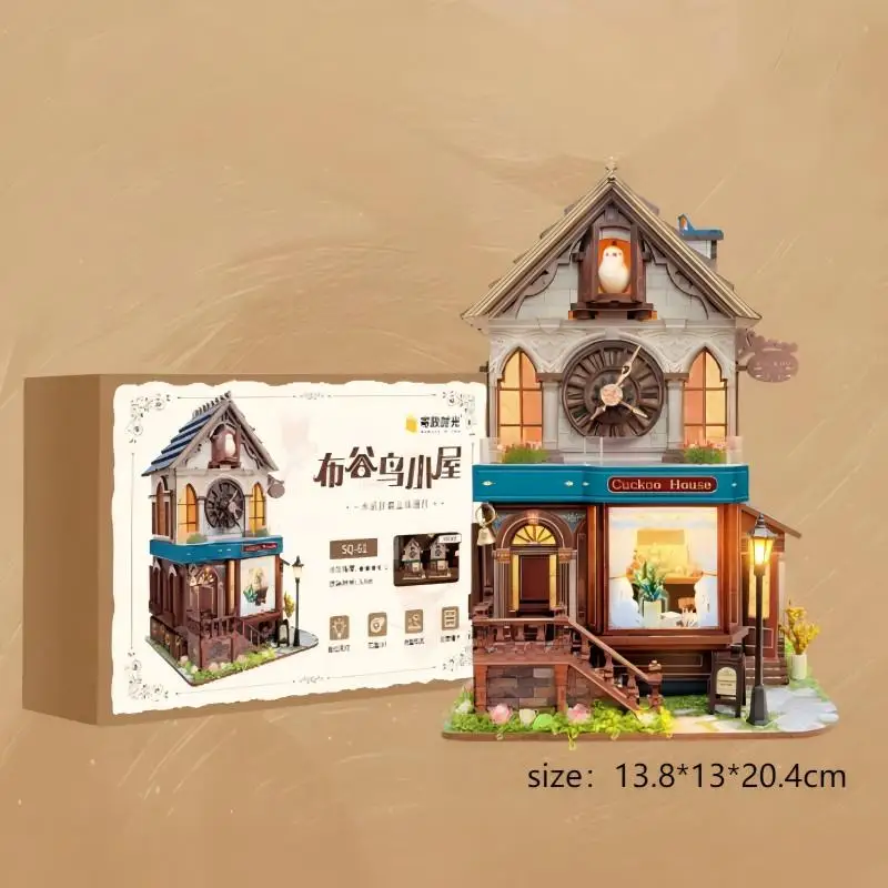 uma Casinha com Relógio Cuco, um Modelo em Miniatura para Montar Você Mesmo. MDUG