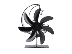 Ventilador Estufa Calor 7 Lâminas Silencioso Preto