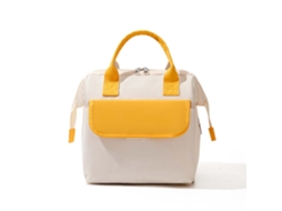 Bolsa tote minimalista de tecido Oxford de mão grande amarelo AQUAFORGE