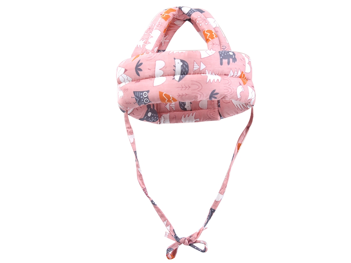 Mali capacete de Segurança Infantil Macio Algodão Proteção Cabeça Bebê Rastejar Andar Rosa Floresta