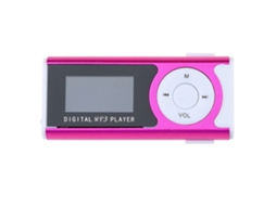 Portátil Mini Mp3 Player de Música Metal Mp3 Player com Tela Lcd Led Luz Suporte Tf Cartão Memória Mp3/Wma Formato Áudio Preto Rosa