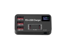 Carregador Rápido Pd Usb C De 65w Com Display Inteligente E Portátil Para Laptop, Telefone E Tablet