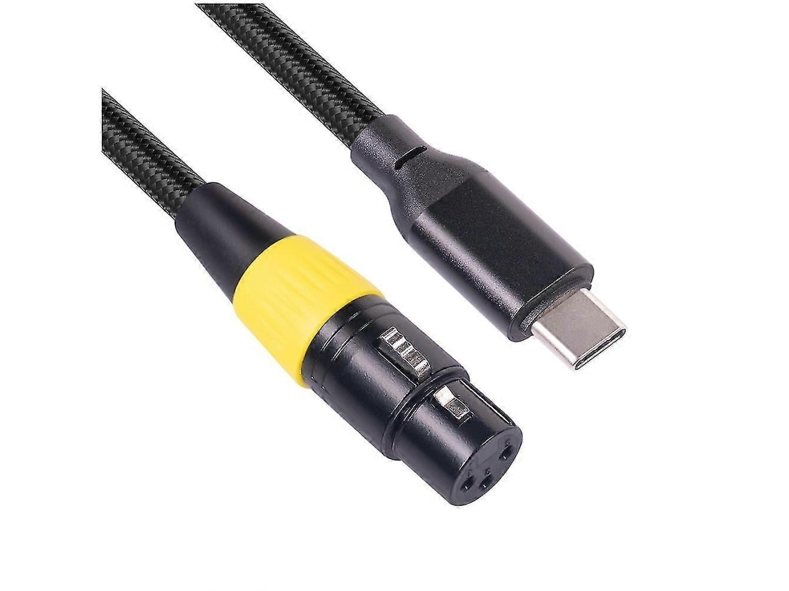 Cabo Lurelia USB-C XLR Macho/Fêmea de 3 Pinos, para Teclados, Pianos, Sintetizadores e Microfones