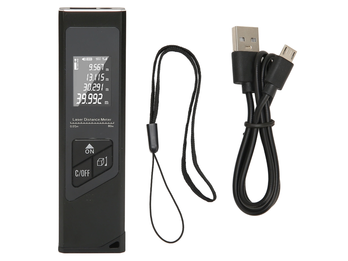 Medidor De Distância A Laser 131 Pés Com Lcd Usb