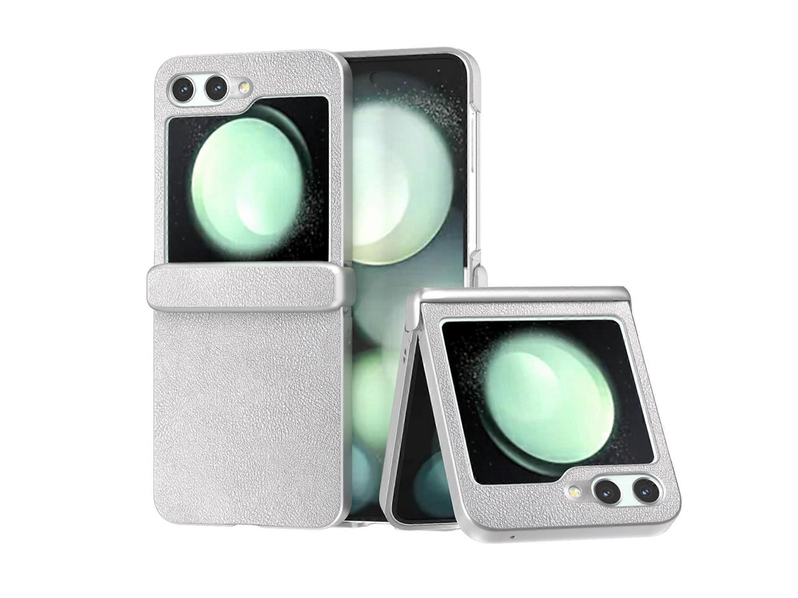Capa De Celular De Couro Sintético Com Três Partes E Toque De Pele Para Samsung Galaxy Z Flip6