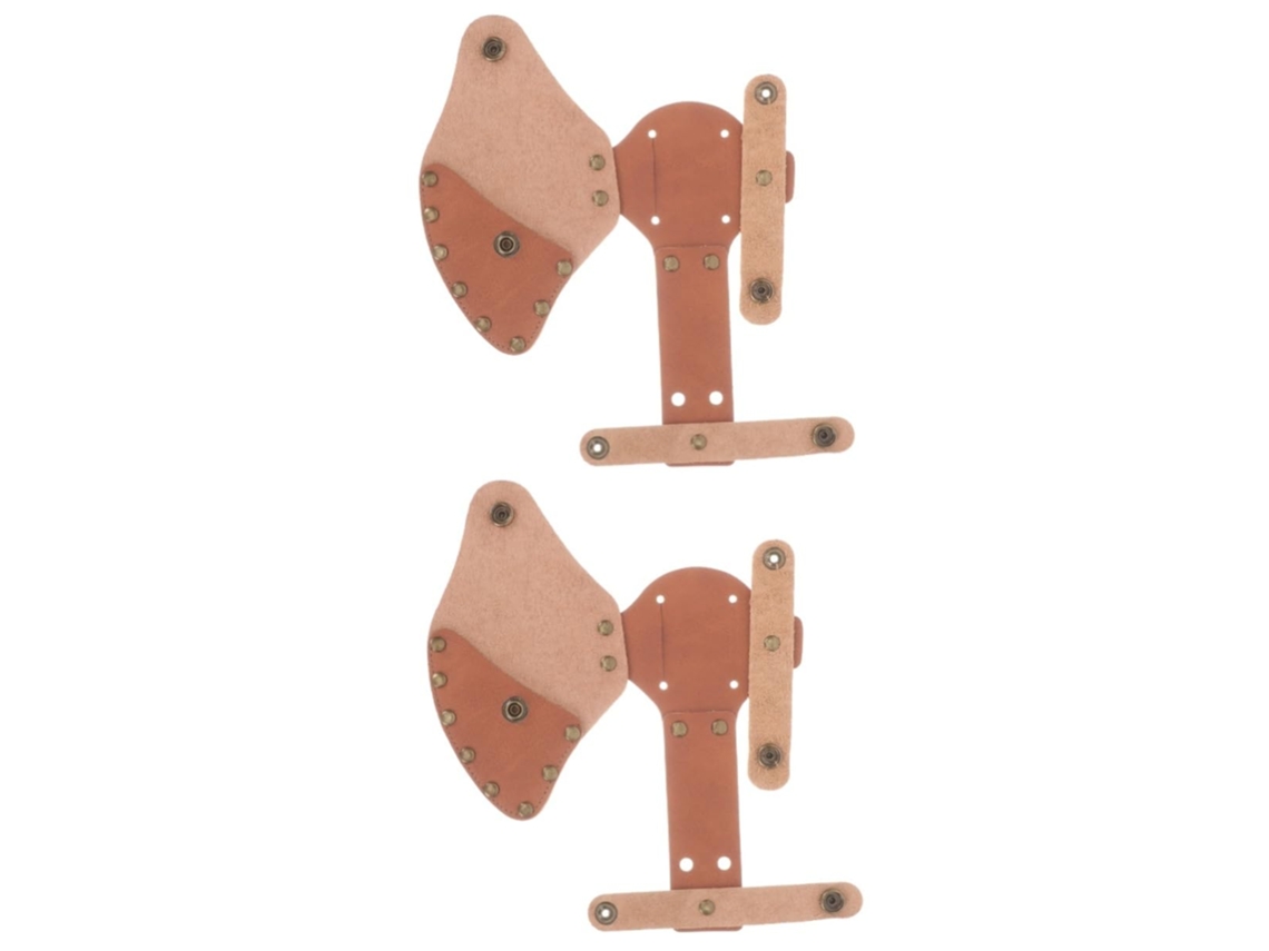 Conjunto De Machado De 2 Peças Com Estojo De Couro Para Decalques De Couro