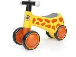 Bicicleta De Equilíbrio Infantil - 1 A 3 Anos - 4 Rodas - Com Iluminação - Amarelo
