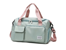 Mala de Mão AQUAFORGE para viagens aéreas, dobrável, com compartimento para sob o assento, verde menta
