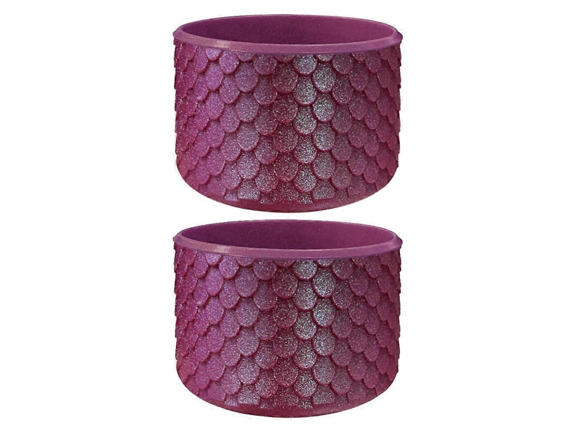 Capa Protetora Para Garrafa De Água, 2 Unidades, 30 Oz, Cor Vinho, Em Silicone Com Aderência Antiderrapante E Absorção De Impacto.