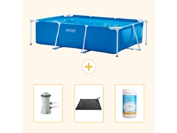 Intex Piscina Com Estrutura Retangular - 300x200x75 Cm - 4-peças Scb80