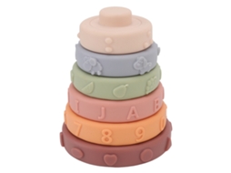 Mali 6pcs Brinquedo de Arco Macio Empilhamento Encaixe Sensorial Educativo Bebê