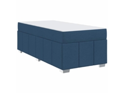 Conjunto 1 Cama Box Vidaxl Azul Tecido (100 X 200 Cm)