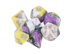 Mali 7pcs Dados Poliédricos de Acrílico para Rpg e Jogos de Tabuleiro Tipo 3