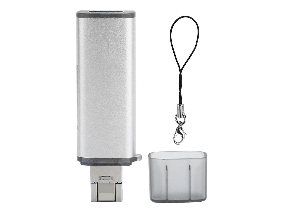 Leitor De Cartão Otg Usb 3.0 Para Interface Ios/memória Os X/cartão De Memória Pequeno Adaptador U Disk Prata