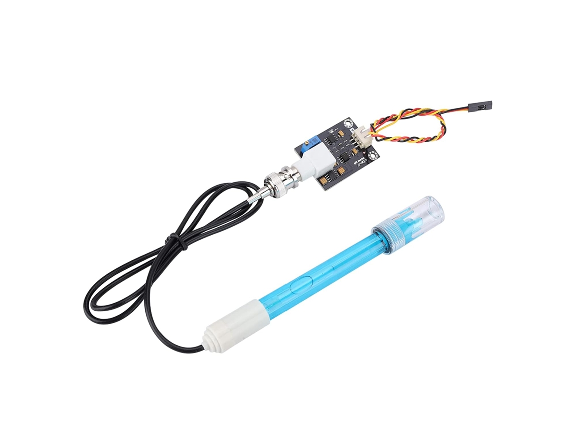 Kit de sensor de pH 18 × 8 × 4, módulo de sensor de pH, sonda de pH, eletrodo composto, sensor de teste