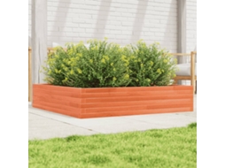 Vidaxl Vaso/floreira De Jardim 110x110x23 Cm Pinho Maciço Castanho-mel