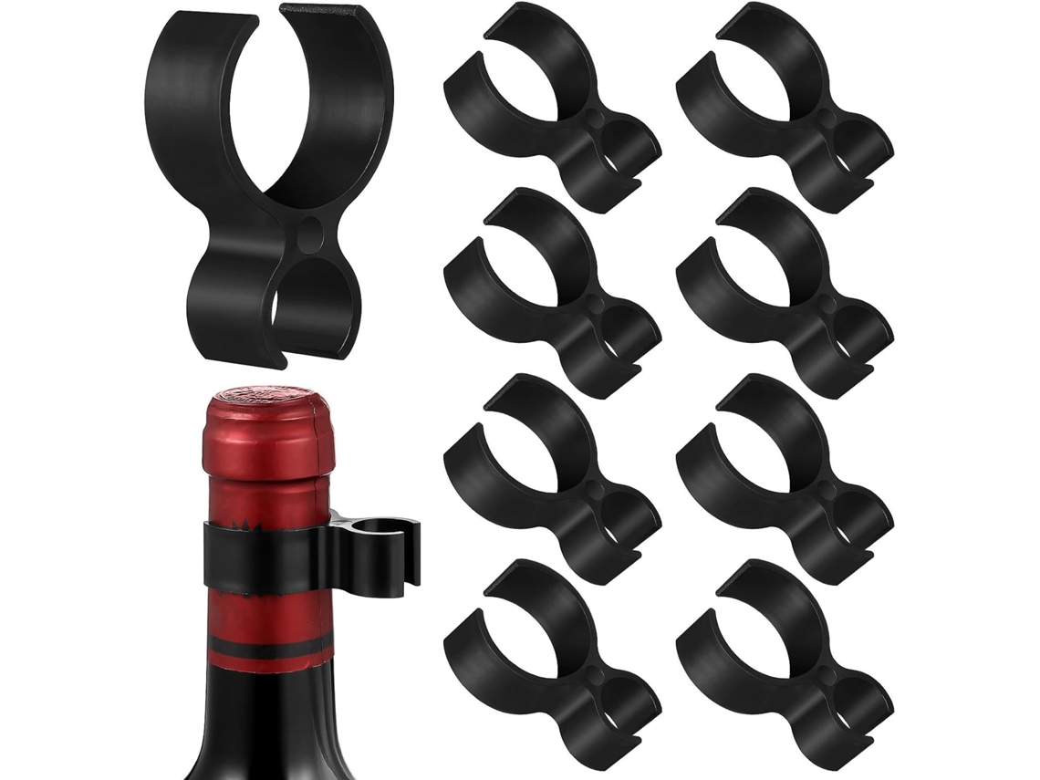 Coheali 9 - Clipes de plástico reutilizáveis para evitar derramamento de garrafas de vinho, ideais para festas de Halloween e
