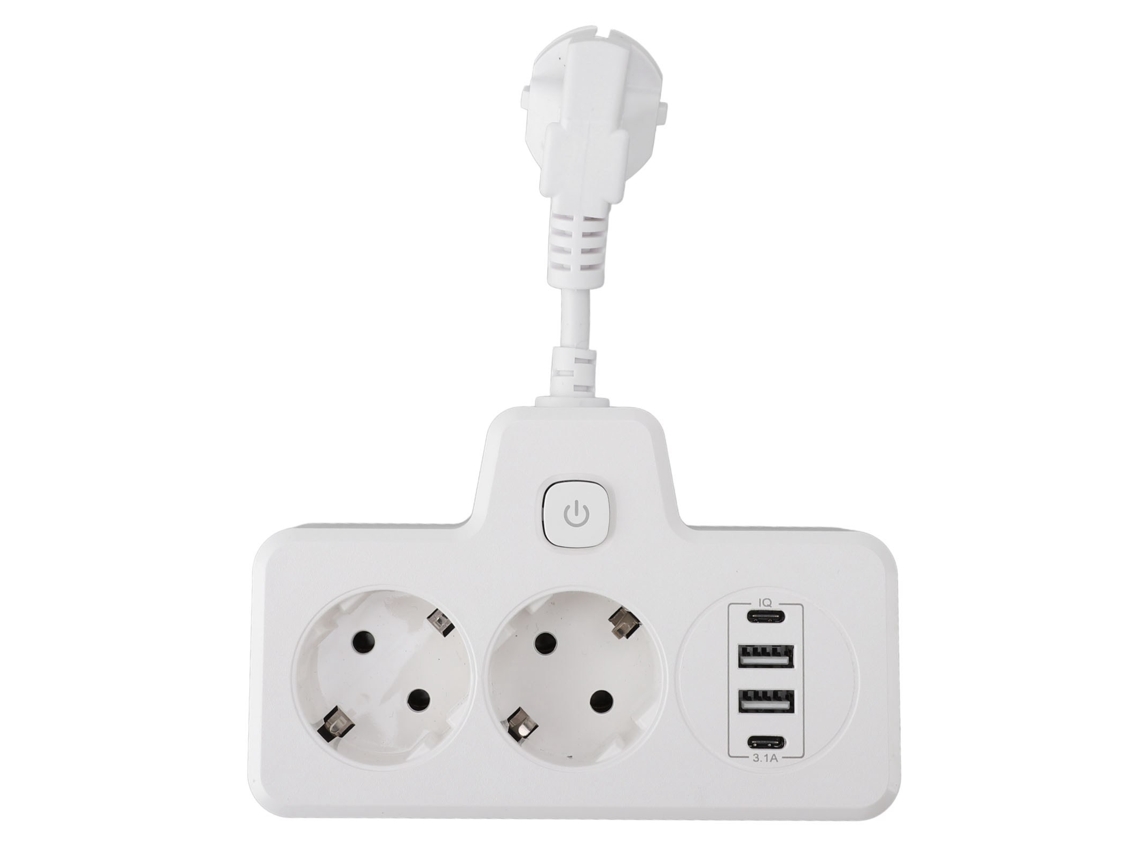 Laxiscreed Conversor De Tomada Para Europa Com Desligamento Automático 3250w, 2 Usb-a E 2 Usb-c
