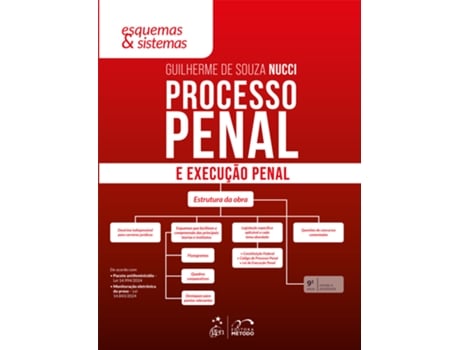 Livro Processo Penal E Execução Penal - Esquemas Sistemas - 9 Edição 2025 De Guilherme De Souza Nucci (português Do Brasil)