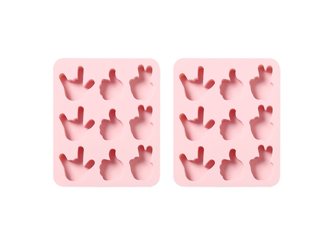 2 Utensílios De Silicone Para Confeitaria Com Desenhos Gestos