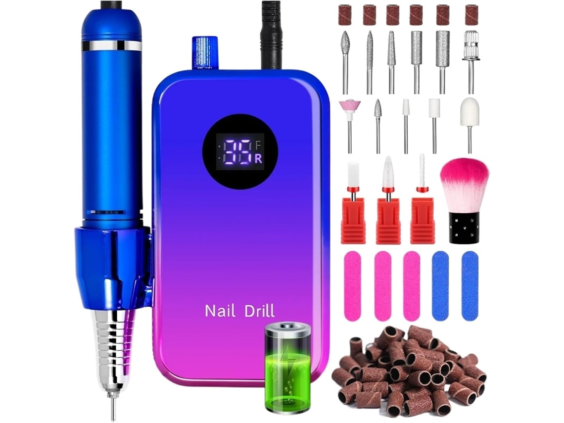 Lixadeira de Unhas Portátil Sem Fio, Velocidade Ajustável de 35.000 Rpm, Baixo Ruído, Ideal para Salões de Manicure. SFUSHOS