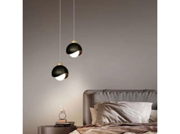 Luminária Pendente Led Teto Com Cúpula Vidro Para Sala De Jantar