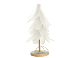 Enfeite De Mesa De Natal Com Penas Iluminadas Por Led Branco Olysi Shop