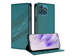 Capa De Celular Retrô De Couro Com Carteira Multifuncional Em Relevo