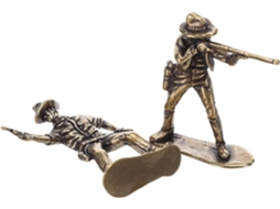De 2 Miniaturas De Cowboys Em Latão Estilo Retrô Para Decoração De Bolos E Escritórios. Estatuetas Colecionáveis Gokoco