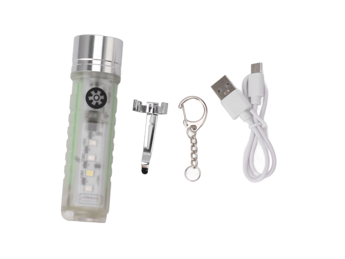 Rebe-lanterna Mini Chaveiro Usb-c Recarregável Impermeável Ip65 Led Pequena Para Chaveiro