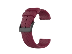 Pulseira de Silicone para Relógio Suunto 9 /d5 /spartan 24mm CZHHMART Vermelho Escuro