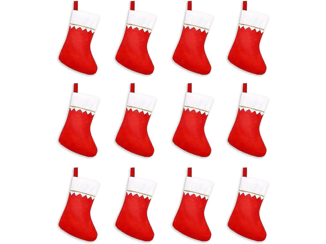 12 Meias De Natal, Botas De Natal, Meias De Natal Grandes, Meias De Natal, Meias De Natal Para Encher E Pendurar Presentes. Loja Olysi
