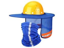 Chapéu de Trabalho Listrado Refletivo Unissex Com Babador No Pescoço, Sun Prove Chapéu Para Primavera E Verão, Chapéu de Trabalho Para Jardineiro