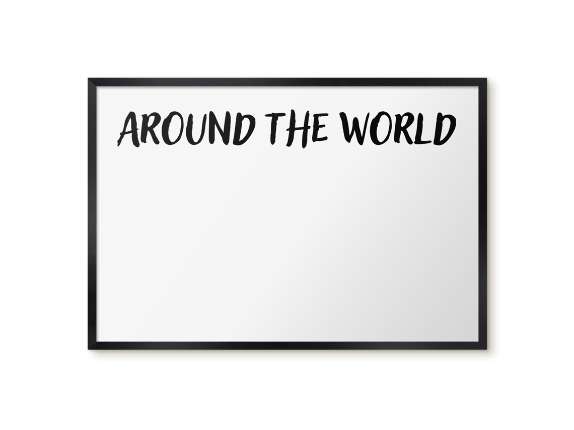 Magnetic Wall Board Around The World For The Office Espelharte (60x40 Cm)