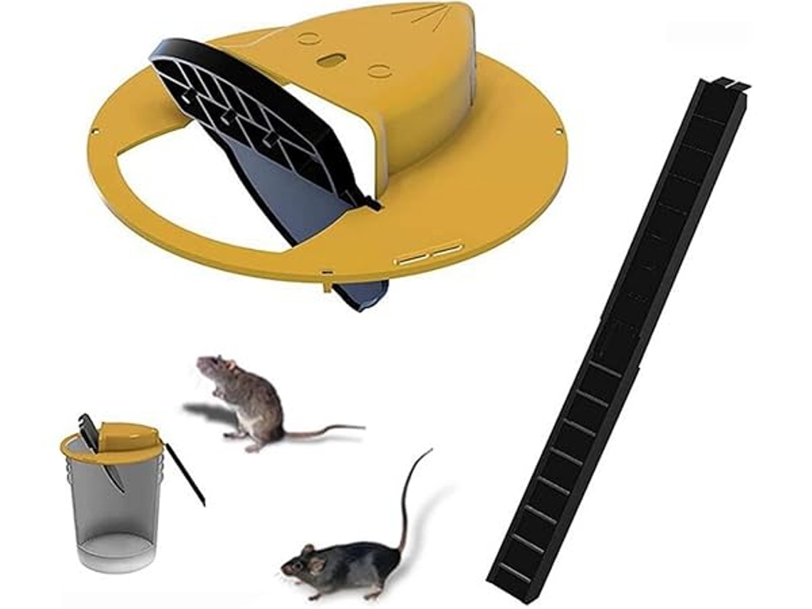 Ratoeira Dobrável com Tampa Automática, Inclinável e Reinicializável, Ergonômico, Uso Diário STELASPLEN