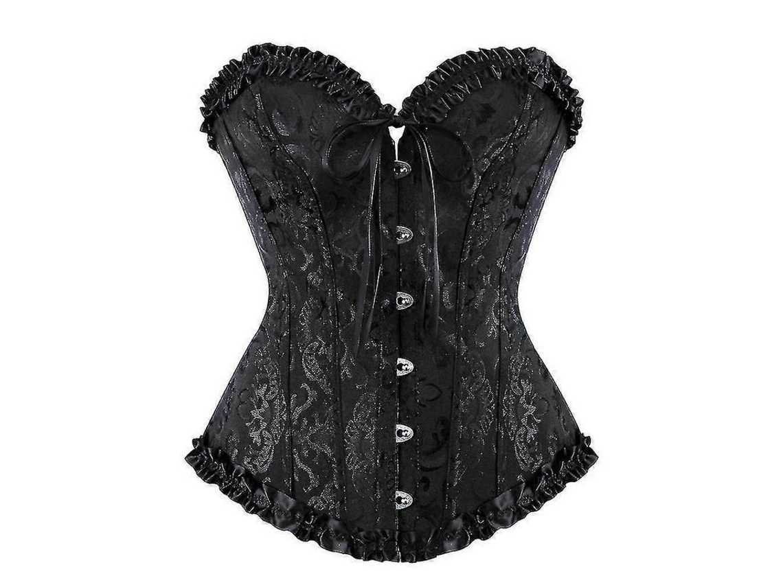 Top com Corset Overbust Plus Size para Mulher com Alcinha Modeladora Sexy M Bege