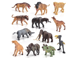 Primerox conjunto de 12 Brinquedos de Animais Selvagens da Floresta Jardim para Crianças