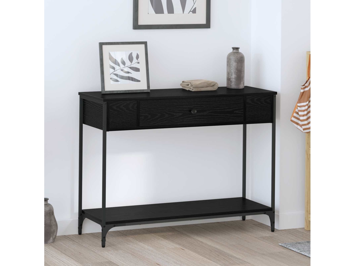 Vidaxl Aparador Carvalho Preto 100 X 34.5 X 75 Cm Derivados De Madeira