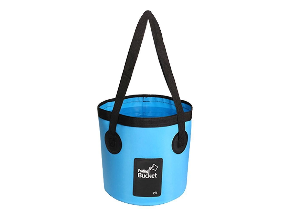 Recipiente de água dobrável de 20 litros para camping, churrasco e piquenique, Slowmoose azul-celeste