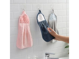 Rebe toalhas de Mão Penduráveis 6 Unidades Coral Fleece Absorventes Leves Secagem Rápida para Cozinha Banheiro Lar 23cmx37cm Cinza Azul Rosa