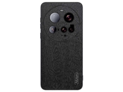 Capa De Celular À Prova De Choque Em Couro De Casca De Árvore