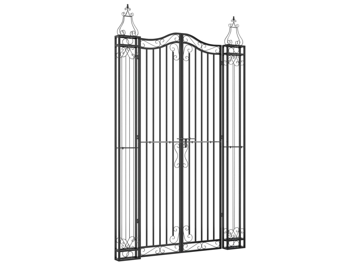 Maison Exclusive - Portão De Jardim 121x8x200 Cm Ferro Forjado Preto